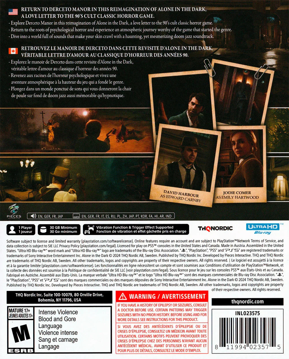 Alone In The Dark - New | PlayStation 5